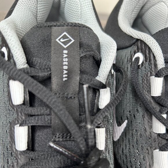 Nike Alpha Huarache Elite 4 Metal Baseball Cleats Men's 9 Black DJ6521-011 - Picture 6 of 13